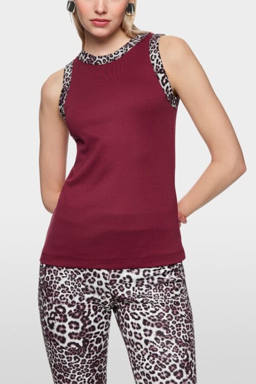 Top s leopardím lemom