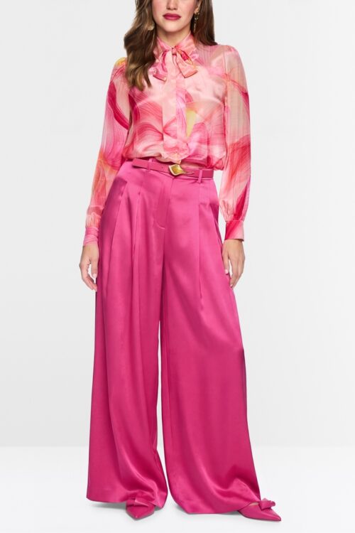 Elegantné saténové nohavice