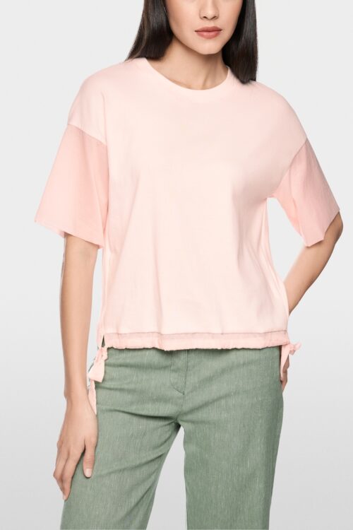 Tričko s kombináciou materiálov